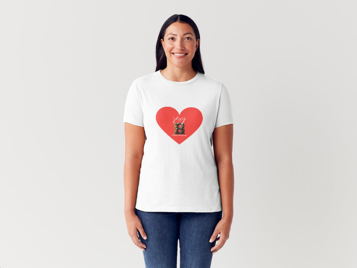 Valentine’s Day Sexy B V-neck T-Shirt -Red